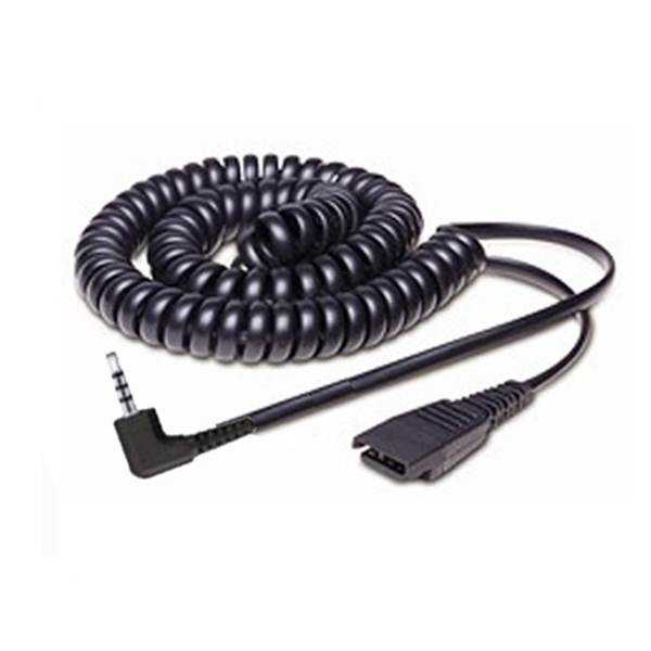 Jabra Cavo  jack 2,5 mm. per telefoni Panasonic, Cisco, etcc.. Versione spiralata 2 mt.