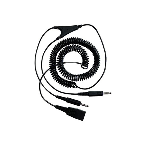 Jabra Cavo QD - doppio Jack 3,5 mm. spiralato per connessione PC >  scheda audio